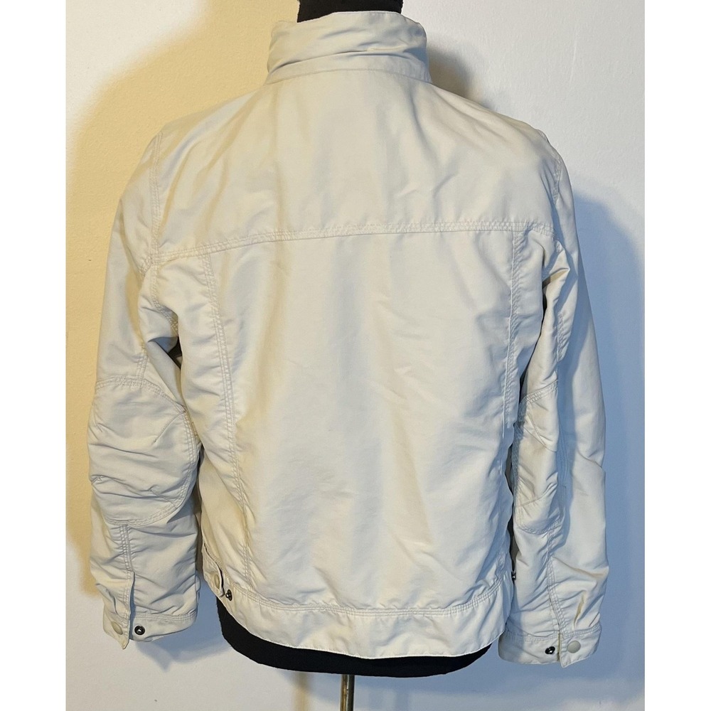 L.L.Bean Jacket Womens Petite Medium White Full Zip Fleece Lined Insulated Warm - Picture 8 of 16